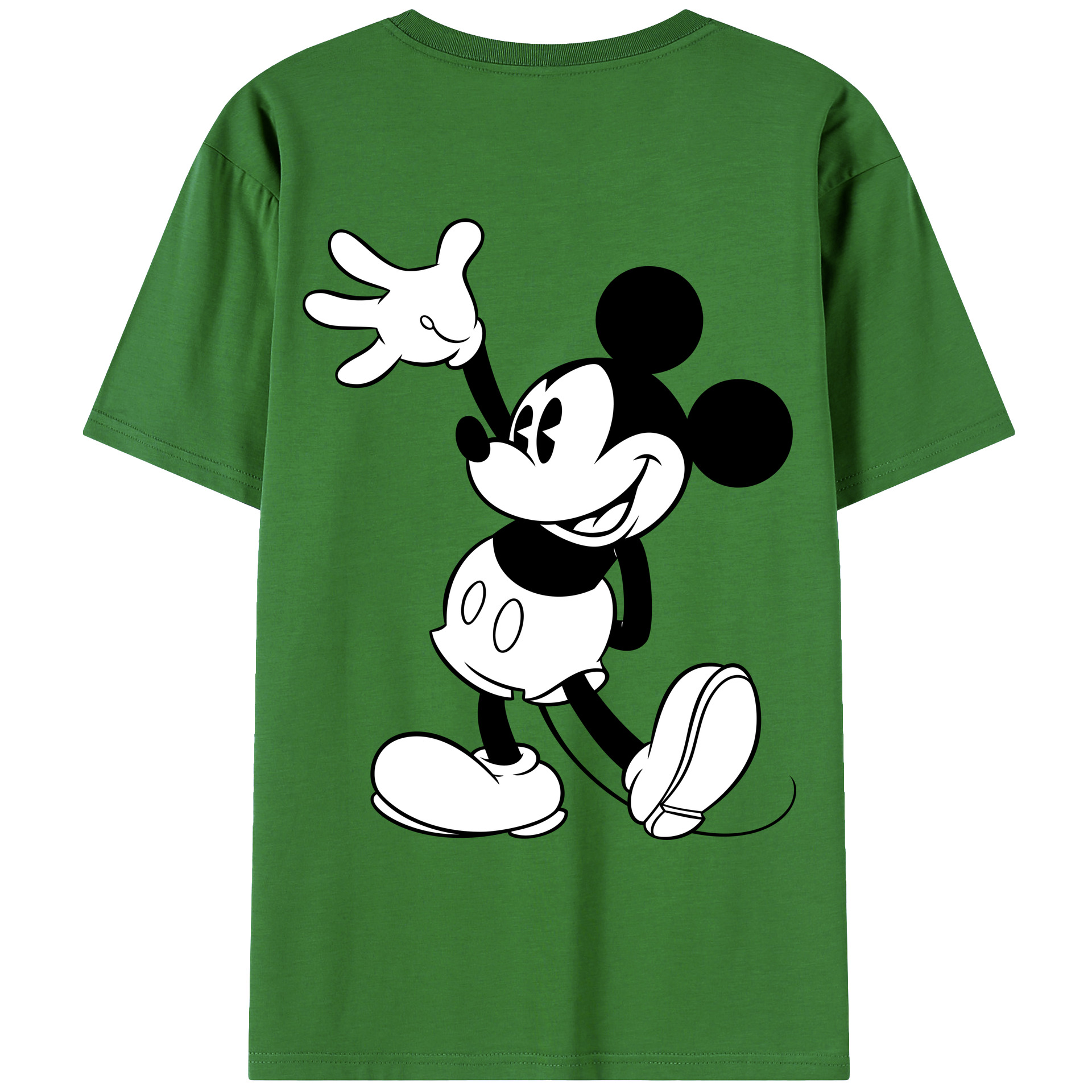 （画像用） ミッキーマウス Mickey Mouse レディース半袖Tシャツ(バックプリント)